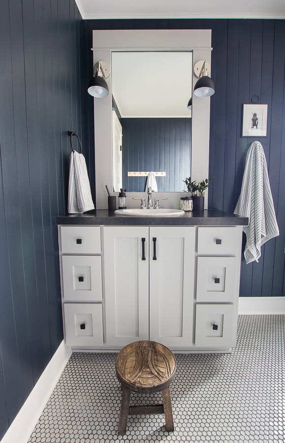 Navy And Gray Nautical Boy Bathroom The Lilypad Cottage