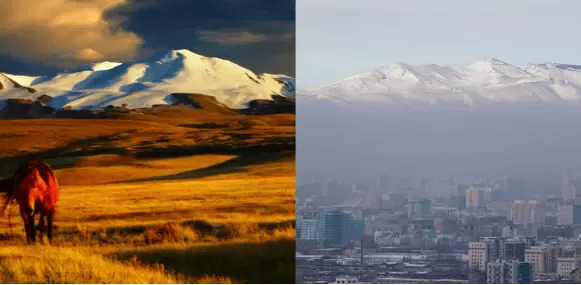 High PM2.5 levels blanket Ulaanbaatar, Mongolia in smog every winter