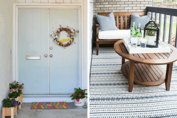SMALL FRONT PORCH IDEAS COLORFUL ENTRYWAY
