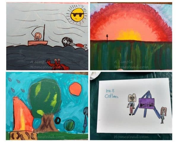painting or drawing that Little Chick and I did