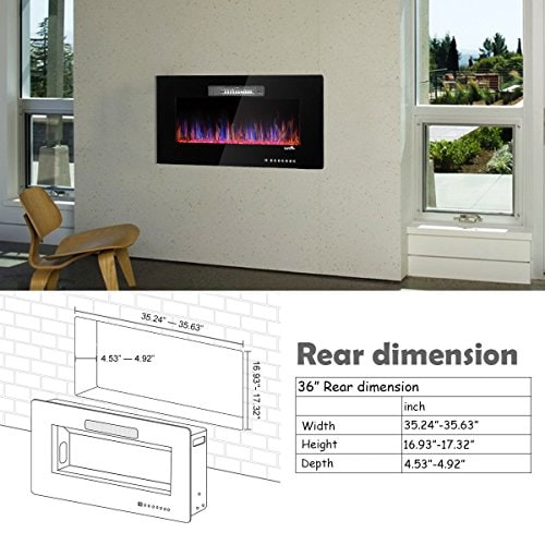 Tangkula Wall Mount Recessed Electric Fireplace Heater Review
