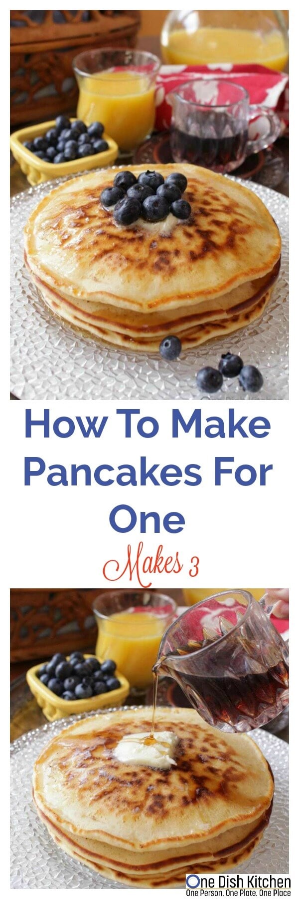 Pancake Recipe For One Fluffy And Delicious One Dish Kitchen