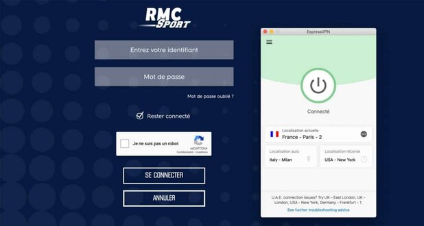 Accès à RMC Sport depuis l'étranger