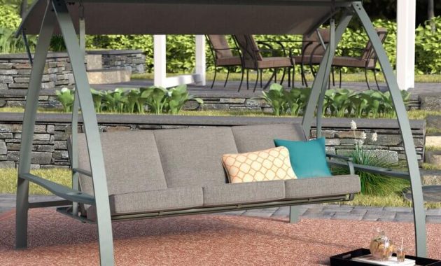 MARQUETTE 3 SEAT DAYBED PORCH SWING WITH STAND