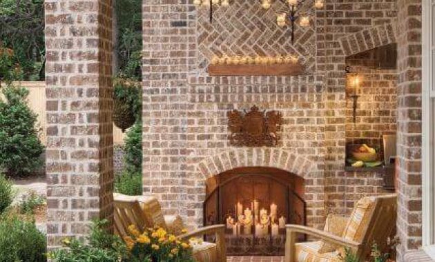 FRONT PORCH ADDITION IDEAS WITH FIREPLACE AND SOME LIGHTING