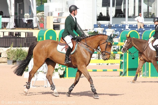 Irish rider Richie Moloney looks sharp in hunter green.