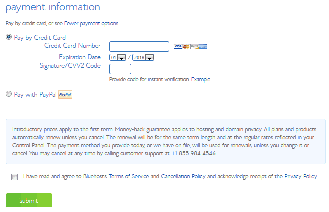 payment info payment info