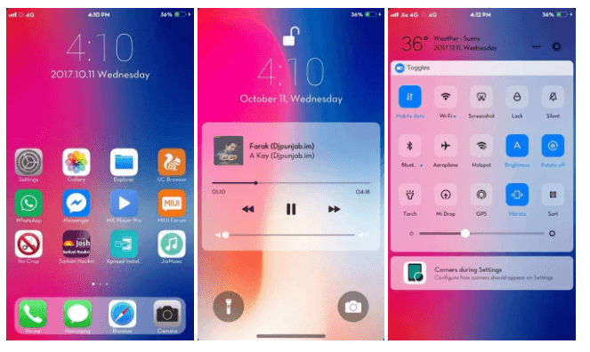 Cara Ganti Tema iPhone X iOS Untuk Xiaomi, Samsung, Oppo Dan Vivo Terbaru 2 Tema iPhone X iOS 11