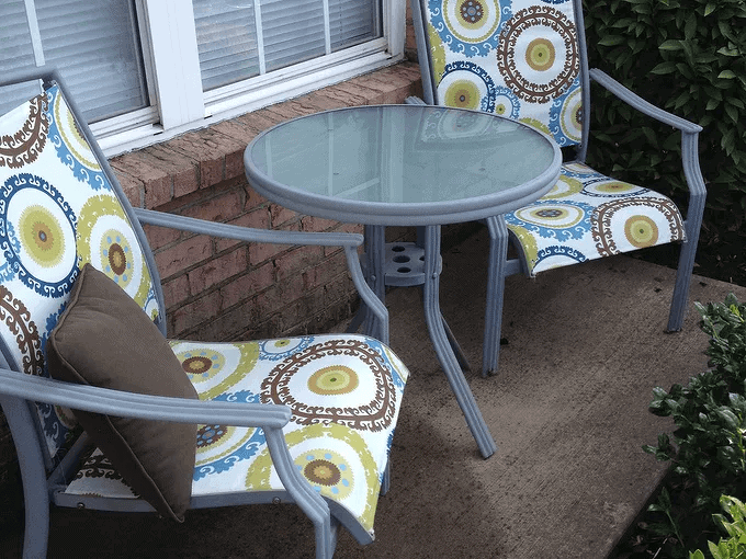 HIGH BACK PATIO CHAIR CUSHIONS WITH MIX PATTERN COLOR