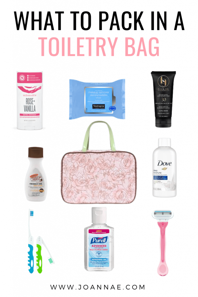 Travel Toiletry Bag Essentials - Not sure what toiletries to bring for a trip? Try these travel toiletry bag essentials as a starter list for any type of trip.