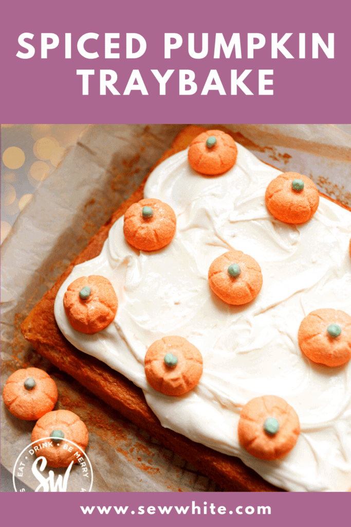 spiced pumpkin traybake pin