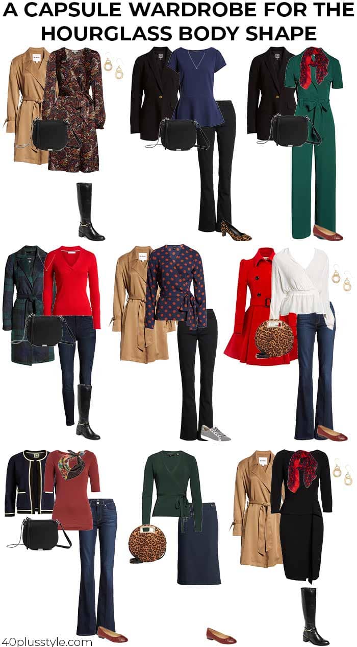 A capsule wardrobe for the hourglass body shape | 40plusstyle.com