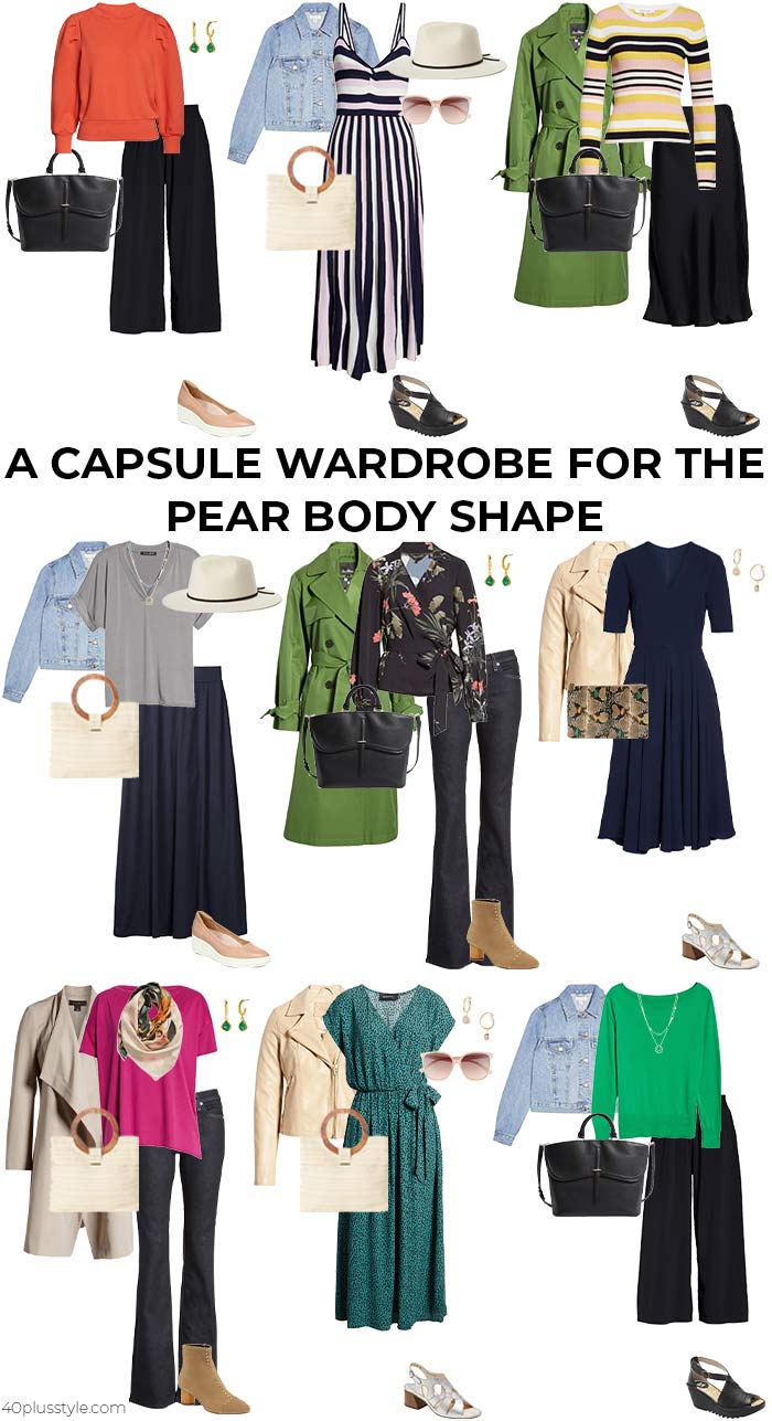 A capsule wardrobe for the pear shaped body | 40plusstyle.com