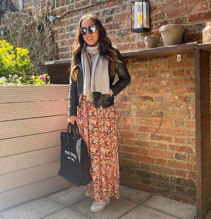 Travel clothes for women - transitional weather outfit idea | 40plusstyle.com