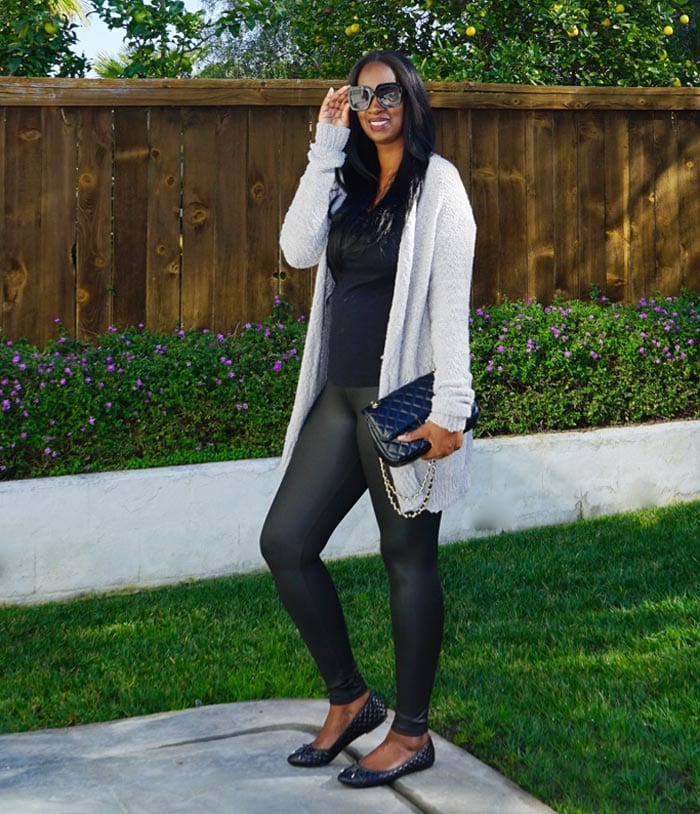 Ballet flats and leggings