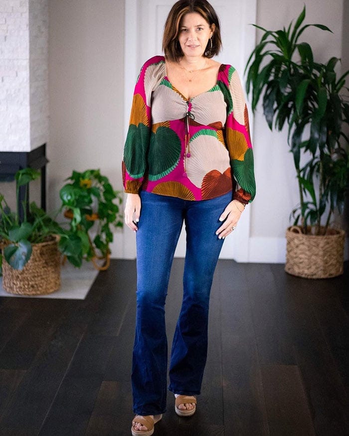 Bootcut jeans for the pear shape | 40plusstyle.com