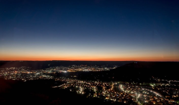 Jena von oben bei Nacht Jena von oben bei Nacht