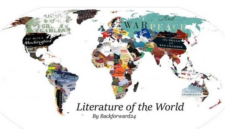 The Favorite Literary Work of Every Country Visualized on a World Map 1 The Favorite Literary Work of Every Country