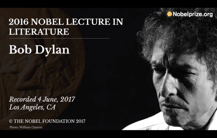 Hear Bob Dylan’s Newly-Released Nobel Lecture: A Meditation on Music, Literature & Lyrics 1 Bob Dylan’s Newly-Released Nobel Lecture