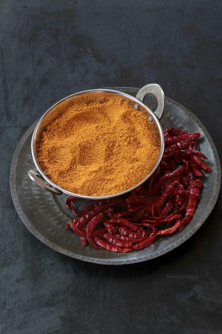 Sambar Powder Recipe Sambar Podi Masalachilli A Complete Vegetarian Food Experience