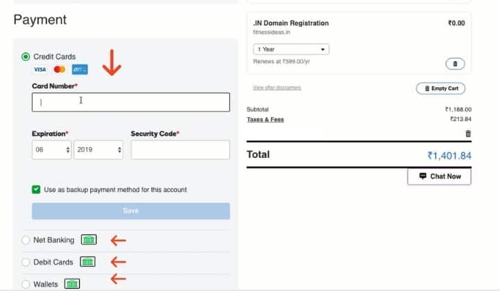 payment options
