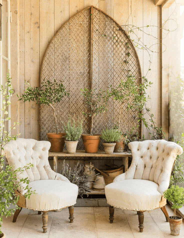 HIDDEN GARDEN FARMHOUSE PORCH DESIGN IDEAS