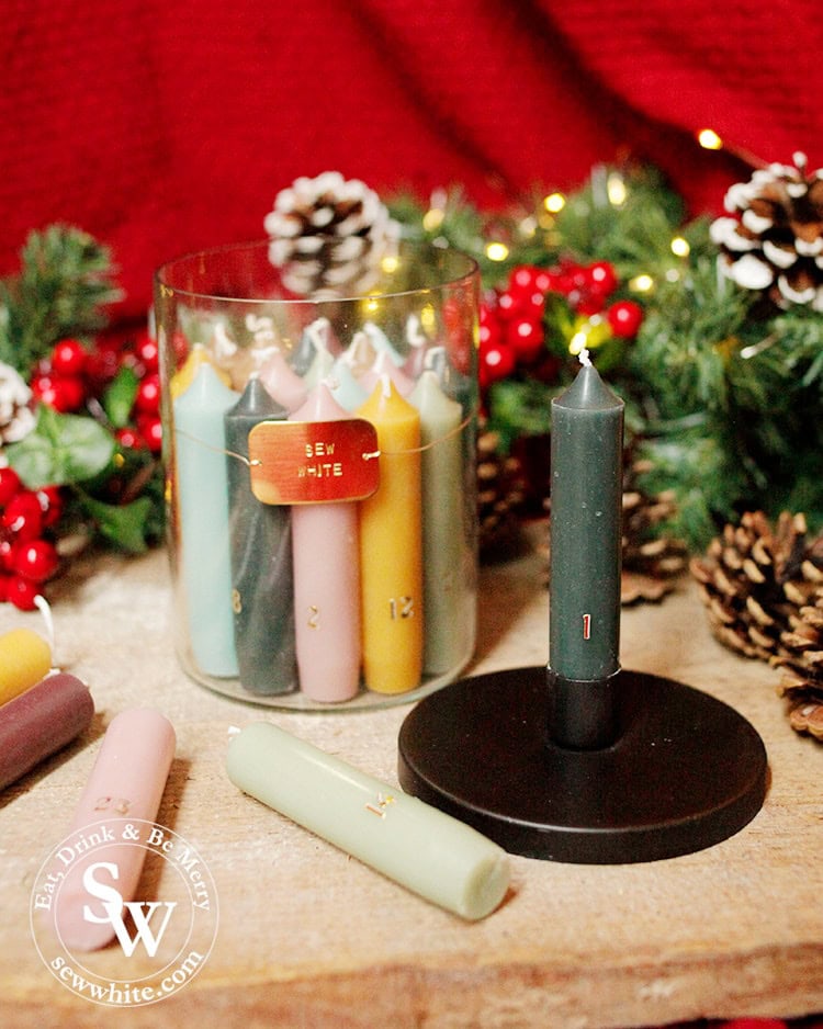 Personalised candle set from forest and co in the top 5 advent calendars for Christmas