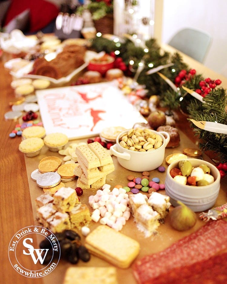 sweet treats and nibbles on the Christmas graze table