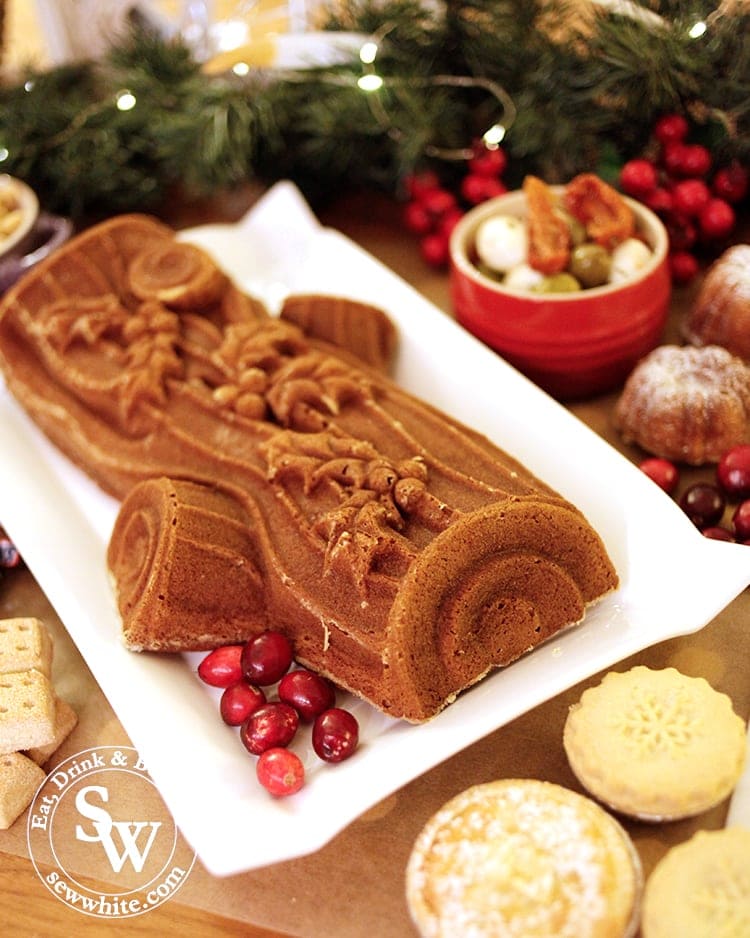 Christmas cake yule log from Nordicware