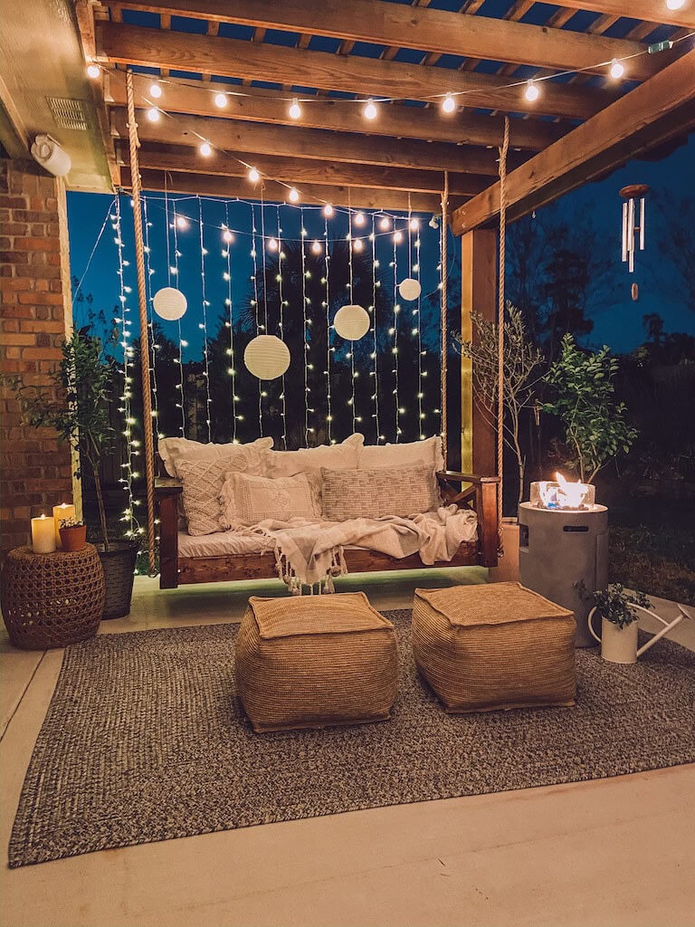 DIY PORCH SWING WITH BED DESIGN IDEAS