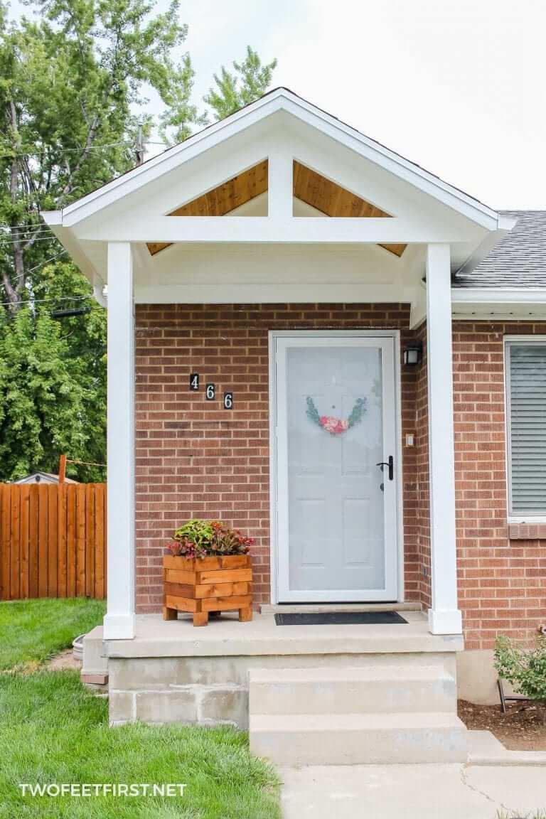 SIMPLE COVERING PORCH COLUMN MAKEOVER IDEAS AFTER