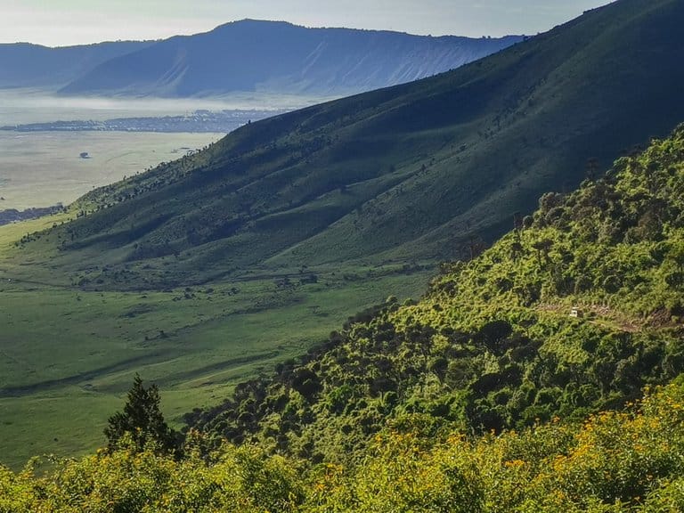 the Ngorongoro Crater in Tanzania.