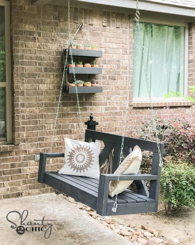 DIY PORCH SWING FRAME WITH BED