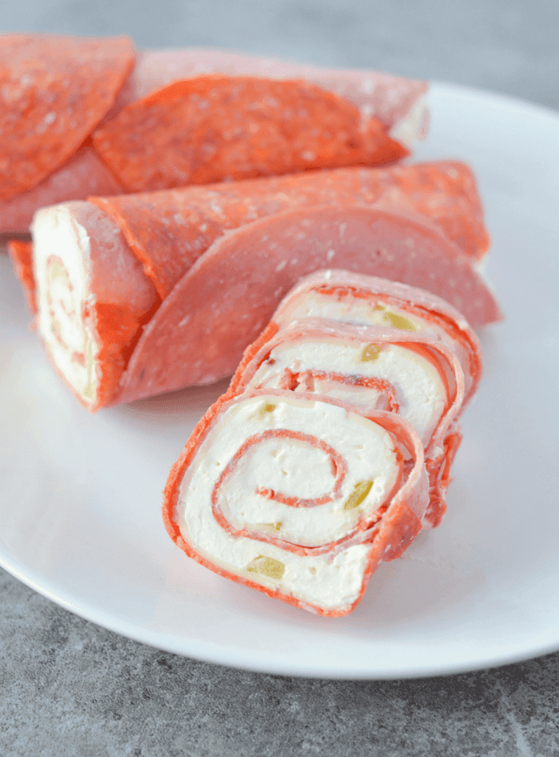 Keto Salami Pinwheel Wraps