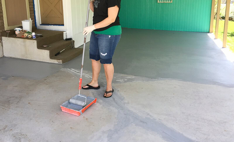 START PAINTING PORCH FLOOR CONCRETE