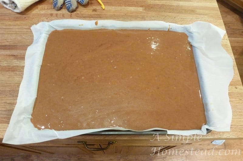 caramels - in pan and ready to cool