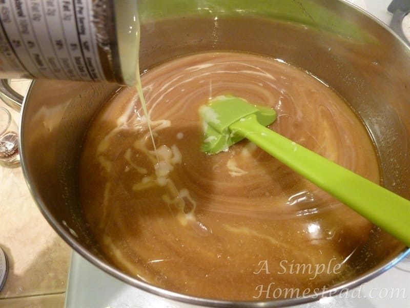 caramels - adding sweetened condensed milk
