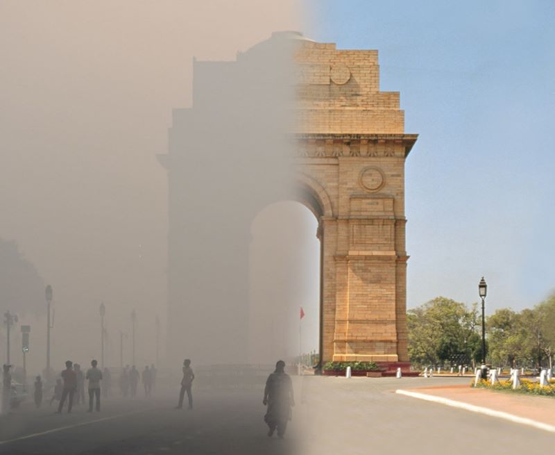 India Gate Delhi pollution