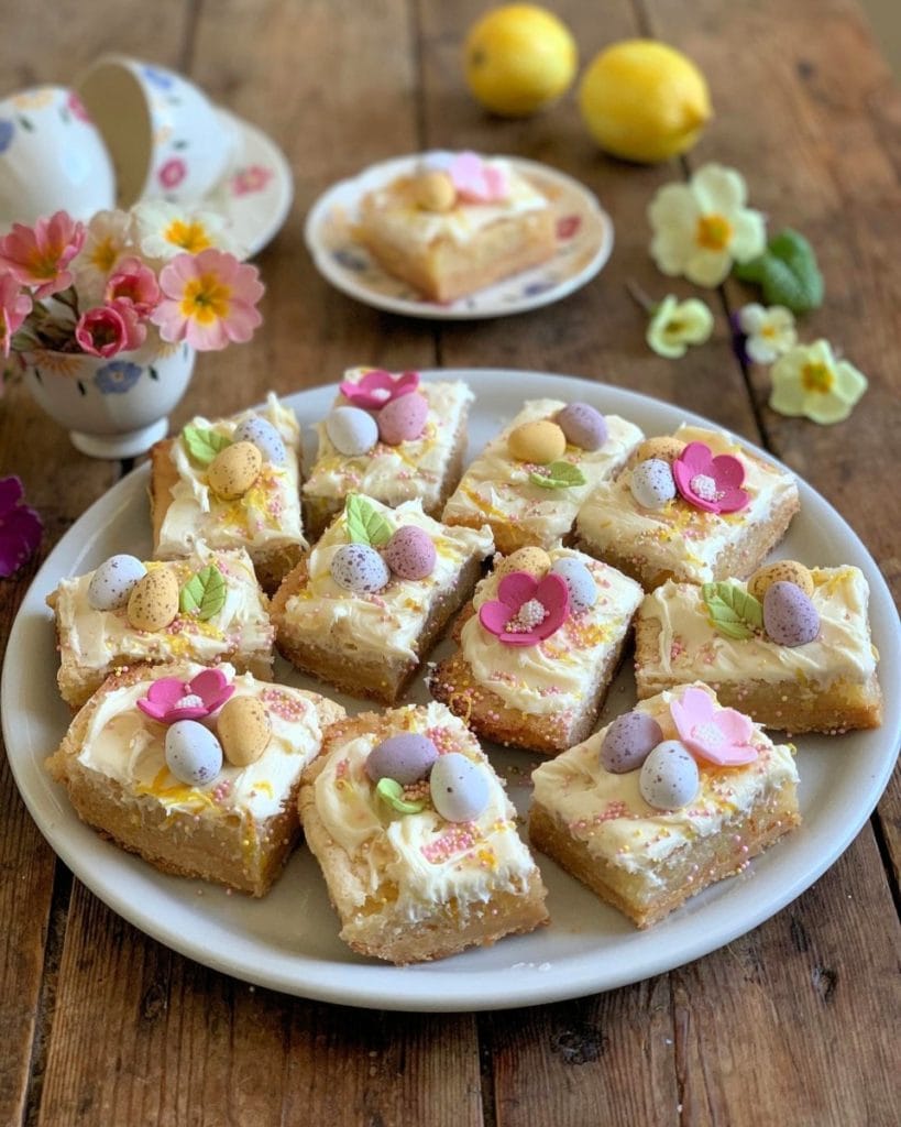 Lemon Shortbread Squares by Lavender and Lovage