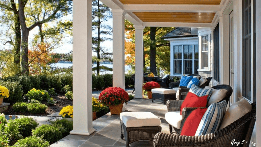 COLORFUL BACK PORCH DESIGN IDEAS WITH NATURAL IMPRESSION
