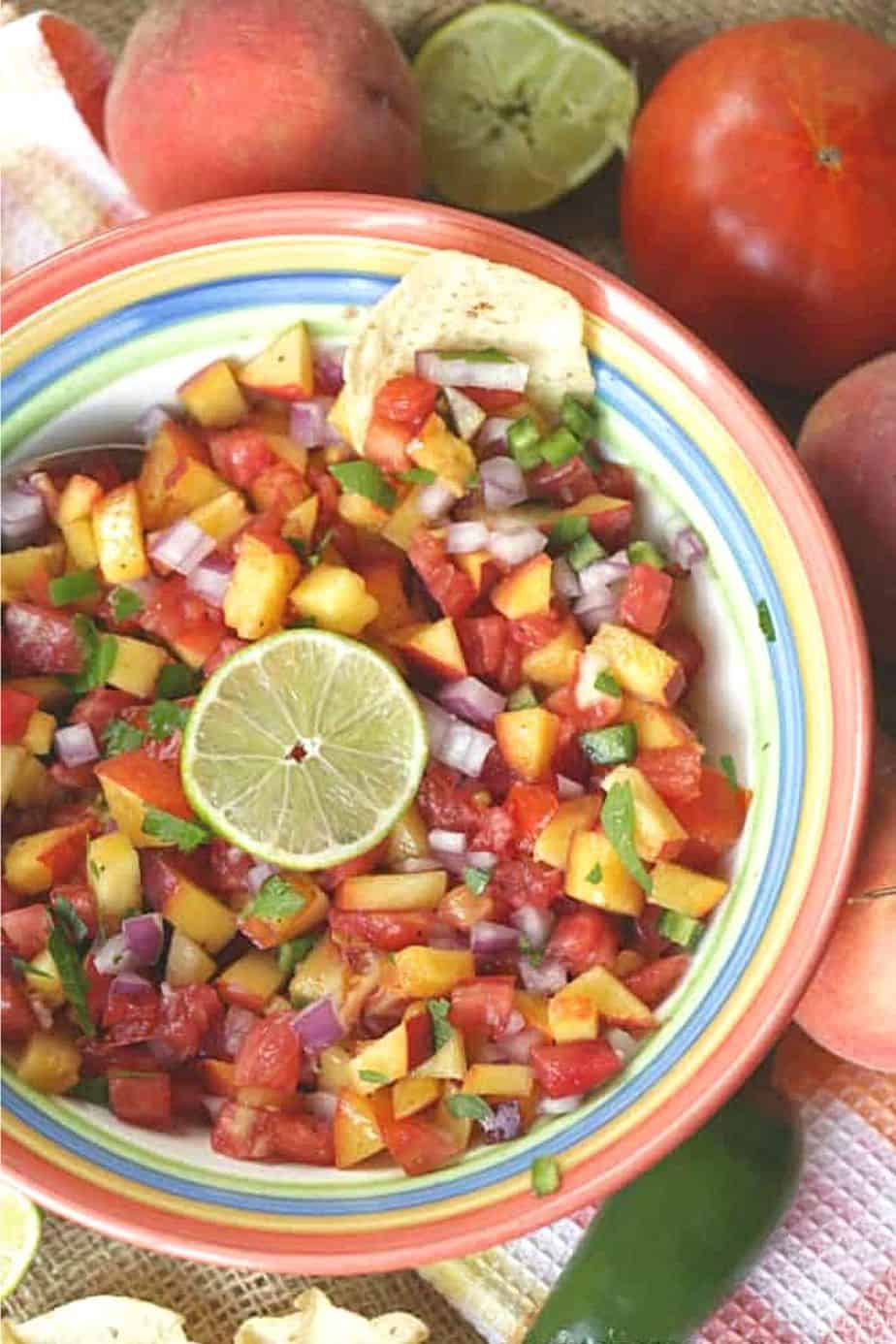 Spice up your summer with this tasty Peach Pico de Gallo recipe. Grab some fresh peaches and whip up a bowl of this fresh peach salsa.
