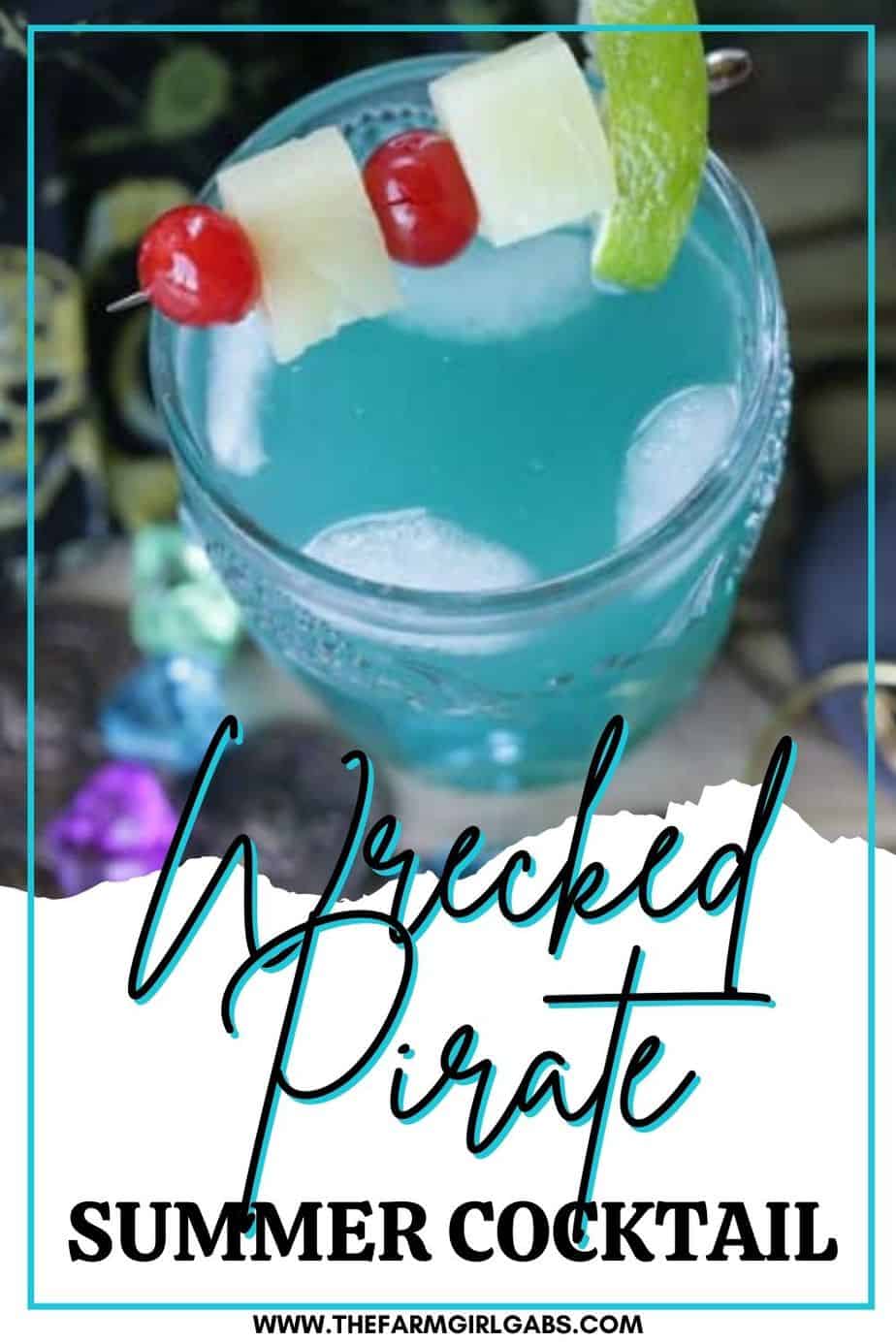 Wrecked Pirate summer cocktail pin