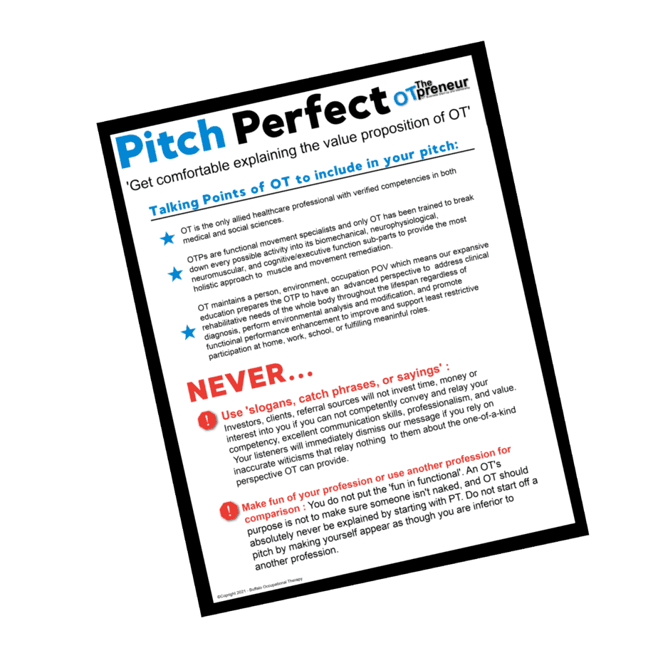 Pitch Perfect - Buffalo Occupational Therapy final Pitch Perfect - Buffalo Occupational Therapy final