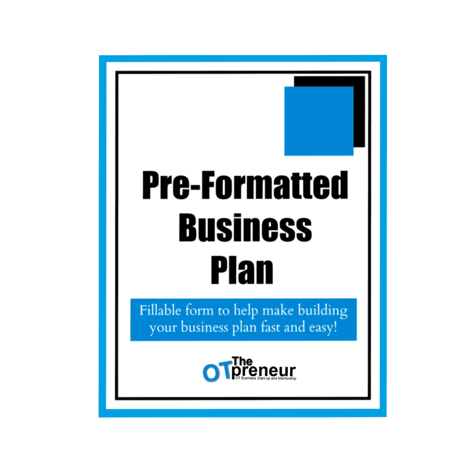 Pre-Formatted Fillable Business Plan - The OTpreneur - Thumbnail Pre-Formatted Fillable Business Plan - The OTpreneur - Thumbnail