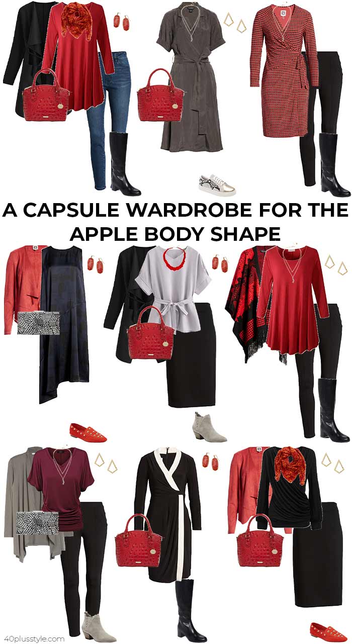 A capsule wardrobe for the apple body shape - fall/winter | 40plusstyle.com