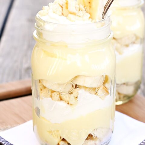 Mason Jar Banana Pudding