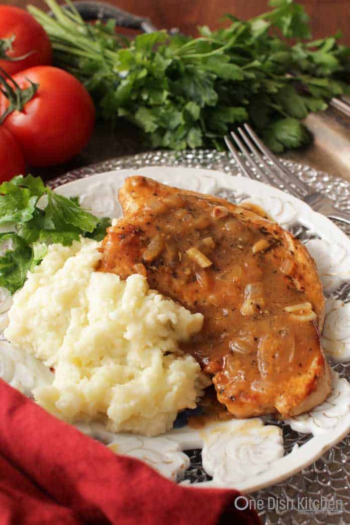 turkey cutlet with mashed potatoes