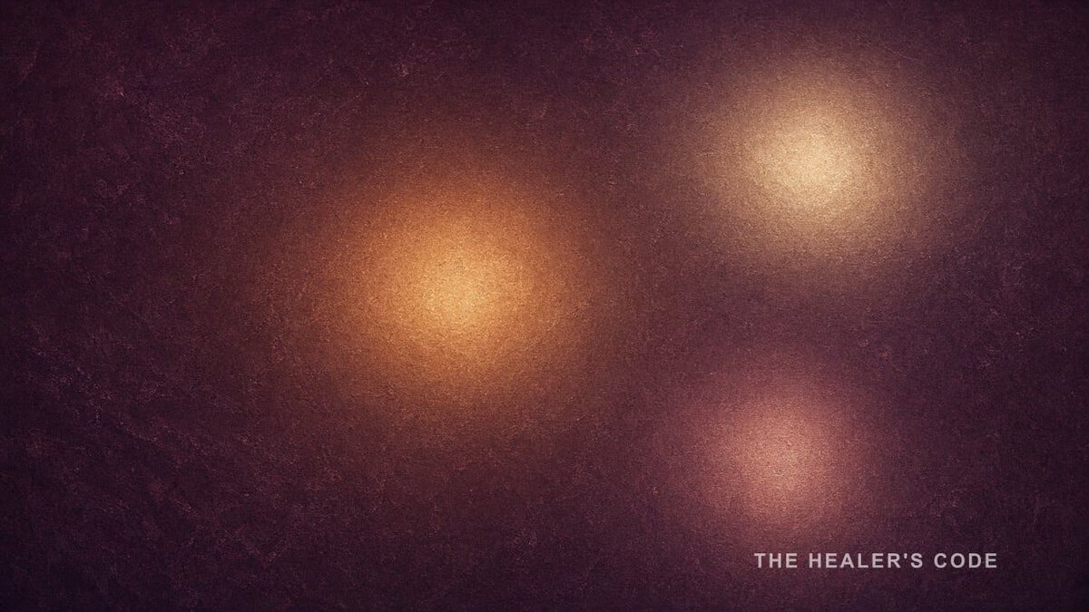Three quiet pools of light, one warmer than the others