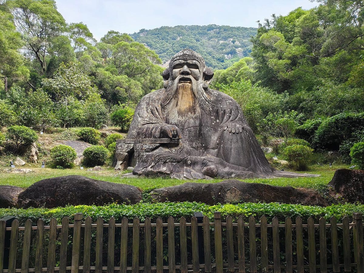 The stone statue of Laozi, Qingyuan Mountain