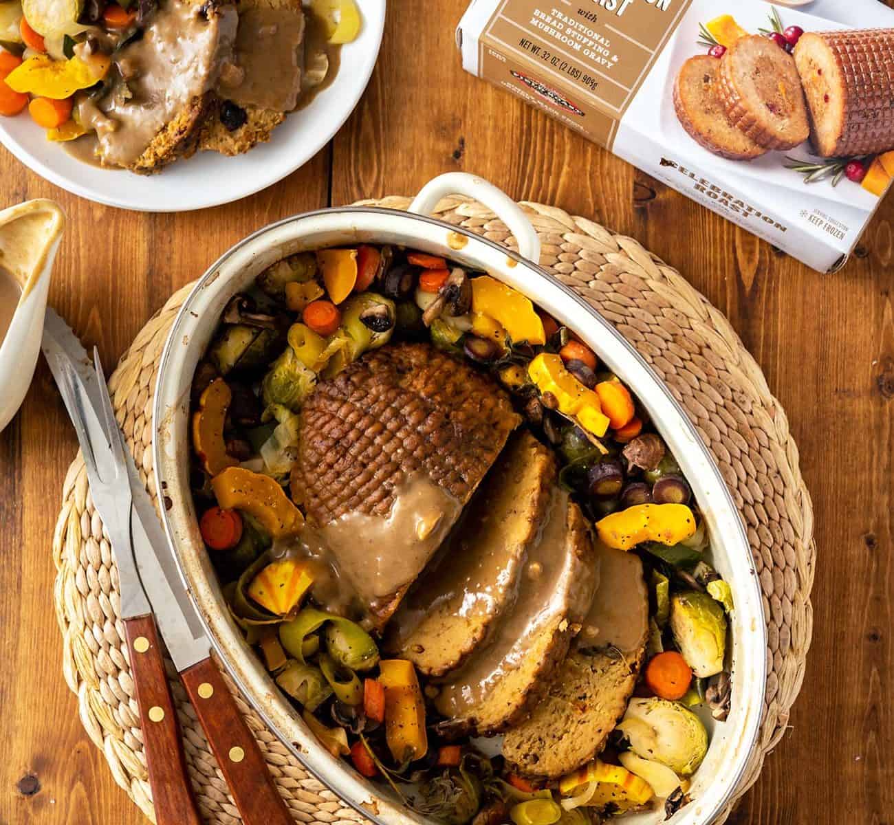 When the holidays come around, the pressure is on for plant-based dishes to deliver. Wow your friends and family with this easy-to-prepare Celebration Roast Centerpiece! #FieldRoast #plantbased